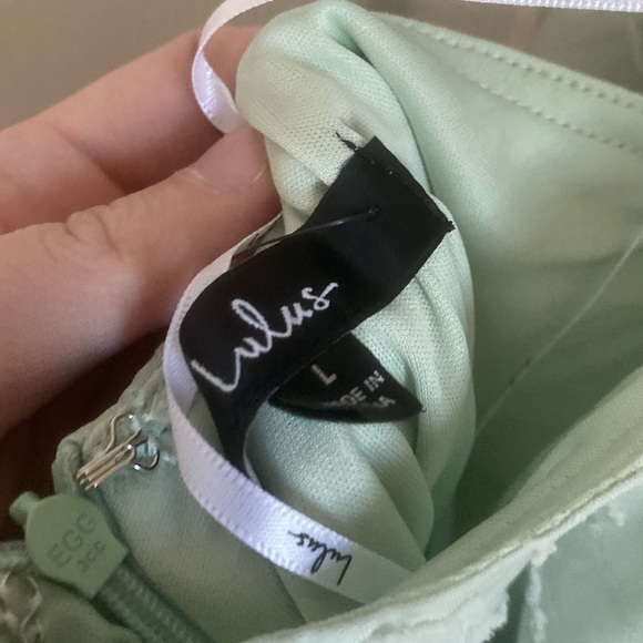 NWT Lulus Day of Beauty Mint Green Burnout Floral Skater Dress - Picture 5 of 6